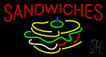 Sandwiches Red Lettres Colorful Logo Neon Sign