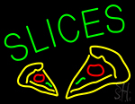 Slices With Pizza Slice Neon Sign