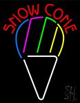 Snow Cone With Logo Neon Sign