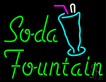 Soda Fountain Green Neon Sign