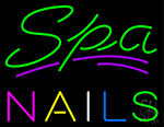 Spa Nails In Rainbow Neon Neon Sign