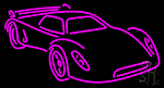 Sports Car Outlined Neon Sign
