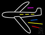 White Plane Travel Neon Sign
