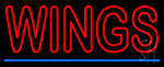 Wings Blue Line Neon Sign