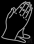 Child Prayer Hands Neon Sign