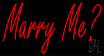 Marry Me Red Letters Neon Sign
