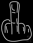 Middle Finger Angry Neon Sign
