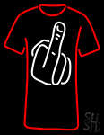 Middle Finger On T Shirt Neon Sign