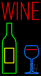 Wine Bottle And Glass Neon Sign