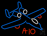 A 10 Warthog Jet Airplane Neon Sign