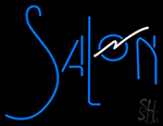 Blue Salon Logo Neon Sign