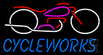 Cycle Works With Logo Neon Sign