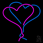 Double Heart Neon Sign