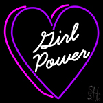 Girl Power With Heart Neon Sign