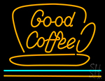 Good Coffee Cup Logo Neon Sign