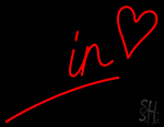 In Love Heart Logo Neon Sign