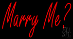 Marry Me Red Letters Neon Sign
