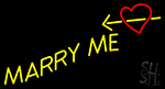 Marry Me With Heart Neon Sign