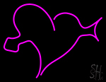 Pink Heart Logo Neon Sign