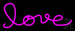Pink Love Logo Neon Sign