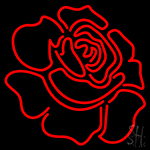 Red Flower Logo Neon Sign