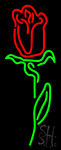 Rose Flower Logo Neon Sign