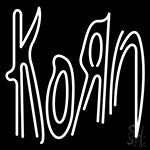 White Korn Neon Sign