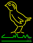 Yellow Bird Logo Neon Sign