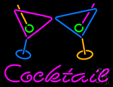Cocktail With Martini Glass Neon Sign