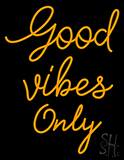 Orange Good Vibes Only Neon Sign