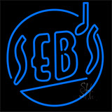 Sebs Blue Logo Neon Sign