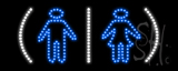 Restrooms Logo LED Sign