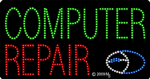 Computer Repair w/ Mouse Animated LED Sign