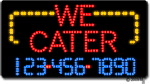 We Cater Phone Number Changeable Animated LED Sign