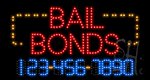 Bail Bonds Phone Number Changeable Animated LED Sign