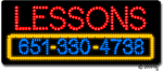 Lessons Phone Number Changeable Animated LED Sign