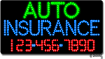 Auto Insurance Phone Number Changeable Animated LED Sign