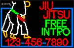 Jiu Jitsu Phone Num Animated LED Sign