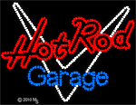 Hot Rod Garage Animated LED Sign