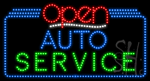 Auto Service Open Animated LED Sign