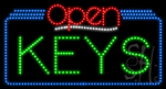 Keys Open Animated LED Sign
