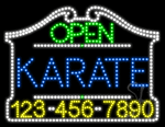 Karate Open with Phone Number Animated LED Sign