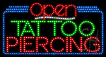 Tattoo Piercing Open Animated LED Sign