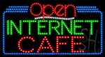 Internet Cafe Open Animated LED Sign