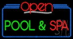 Pool Spa Open Animated LED Sign