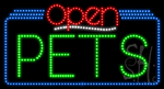 Pets Open Animated LED Sign