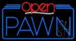 Pawn Open Animated LED Sign