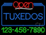 Tuxedos Open with Phone Number Animated LED Sign