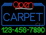 Carpet Open with Phone Number Animated LED Sign