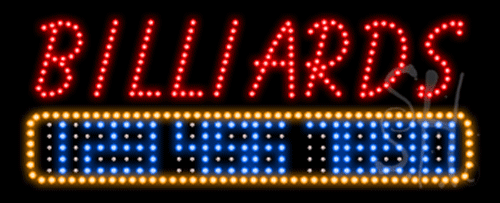 Billiards Animated LED Sign